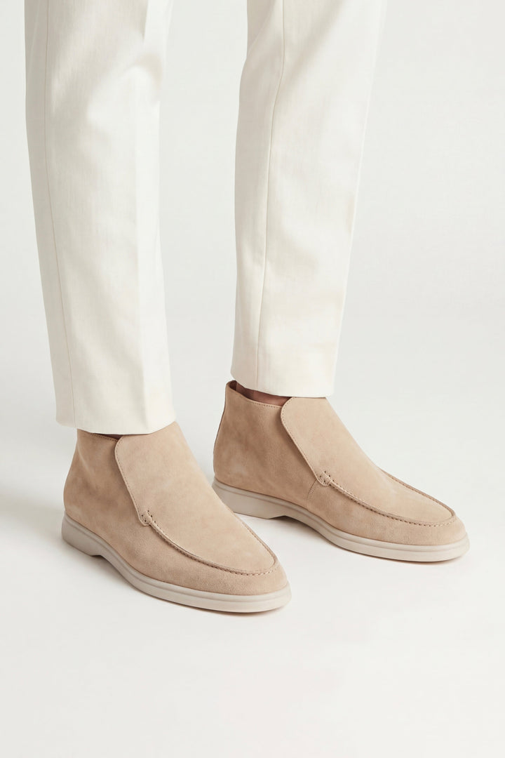 Markus Berlin Herren High-Top-Loafer Beige, Vorderansicht