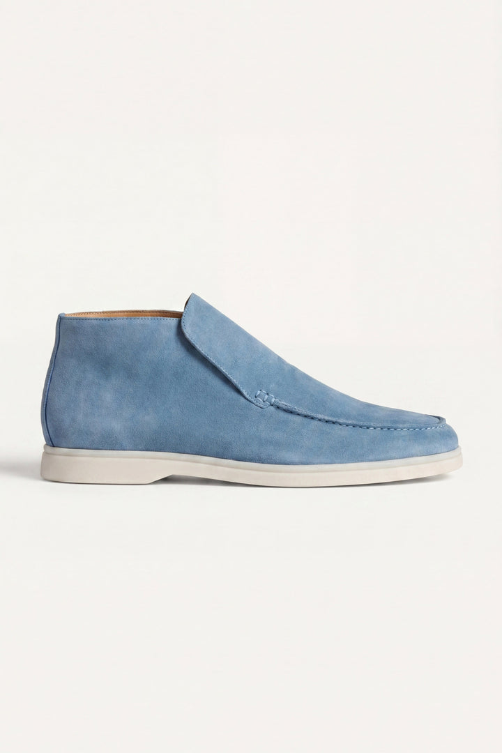 Markus Berlin Herren High-Top-Loafer Himmelblau, Vorderansicht