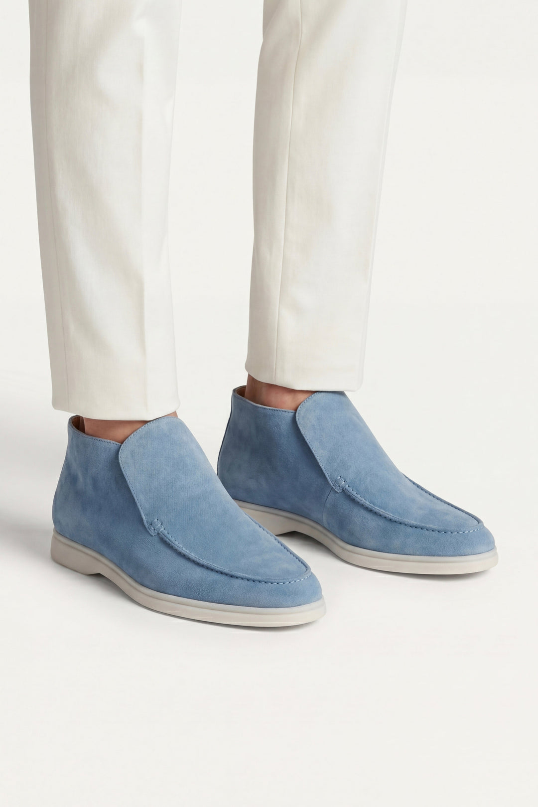 Markus Berlin Herren Hoher Loafer Himmelblau, Vorderansicht