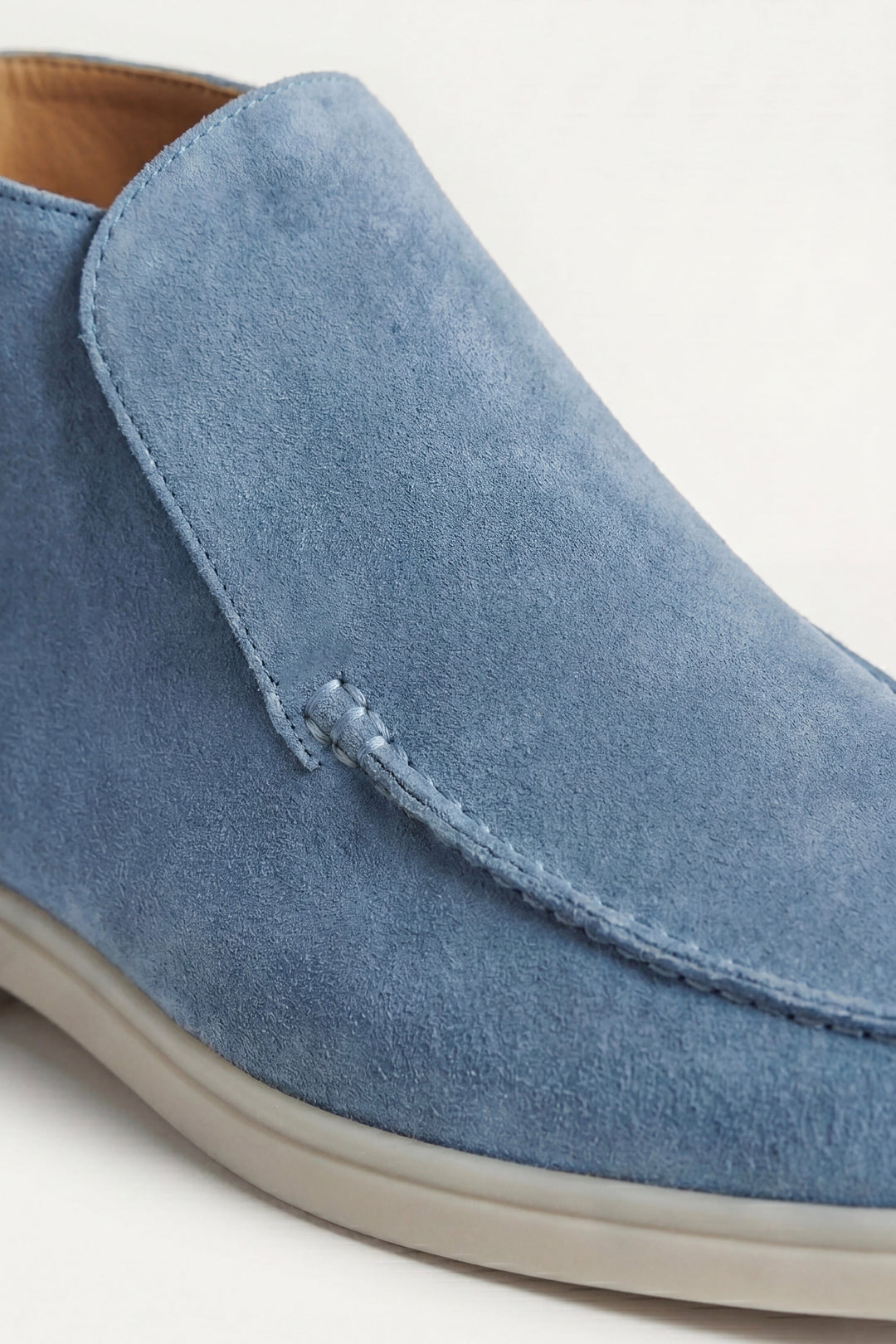 Markus Berlin Herren High-Top-Loafer Himmelblau, Vorderansicht
