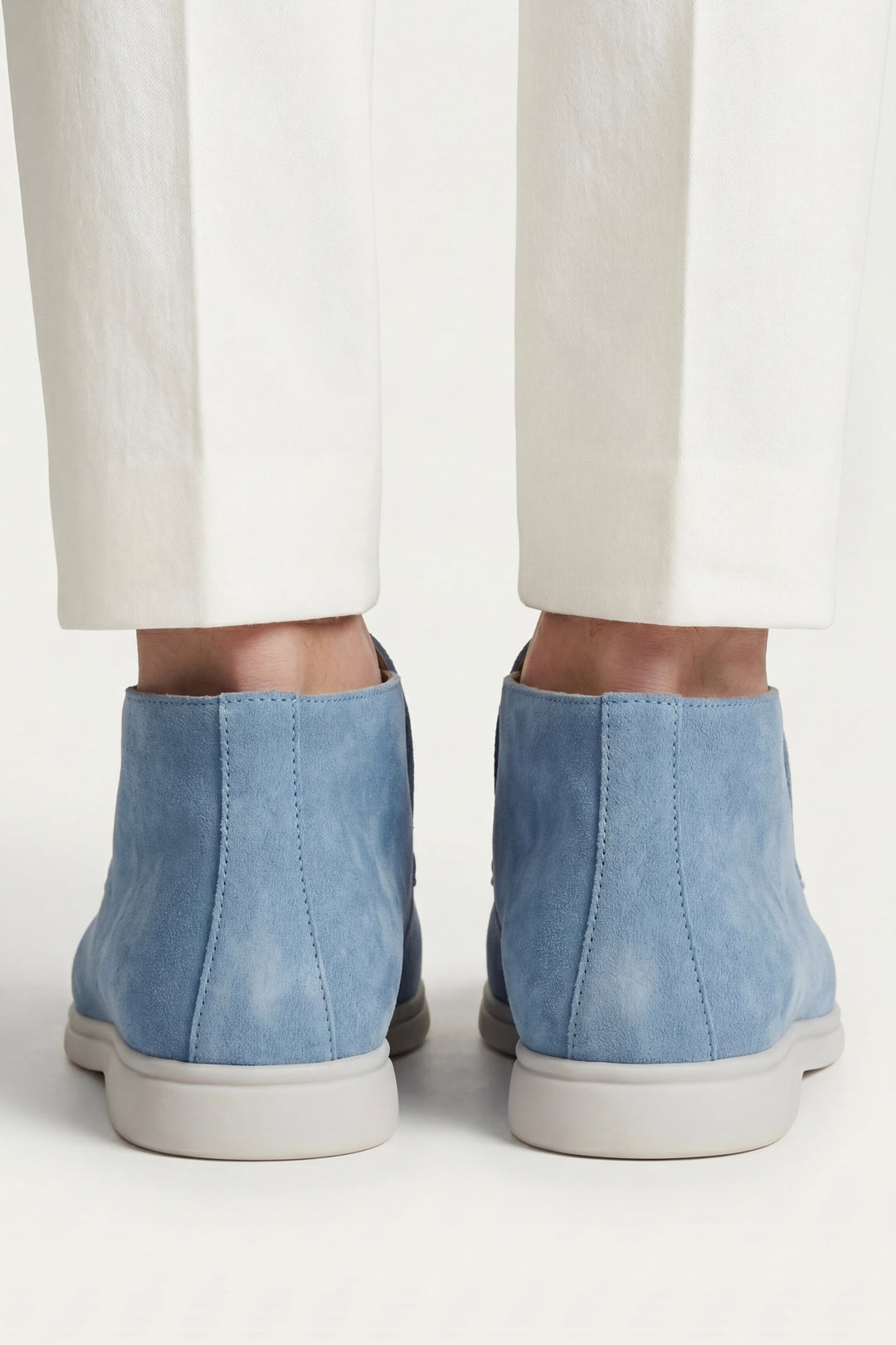 Markus Berlin Herren High-Top-Loafer Himmelblau, Vorderansicht