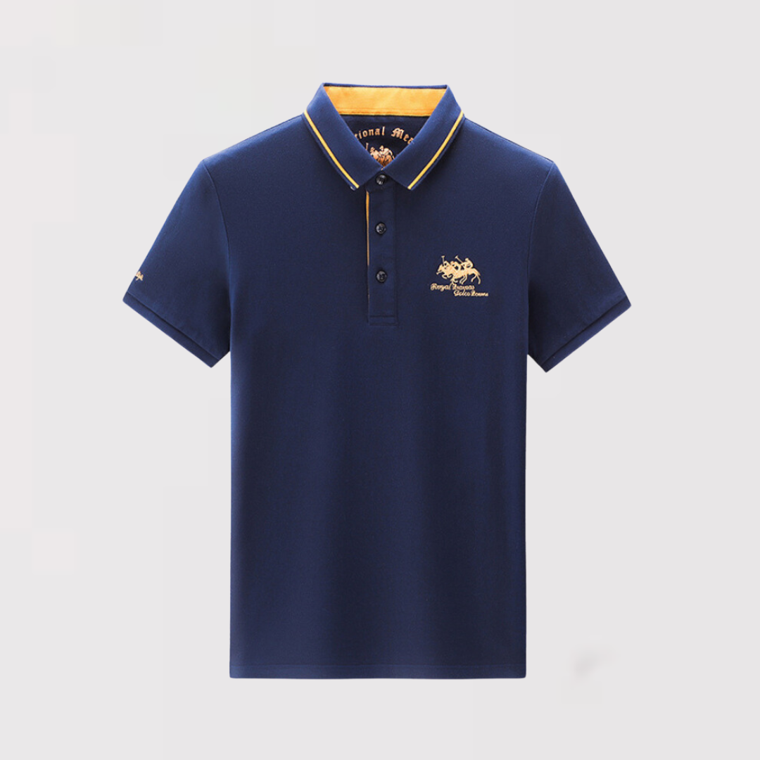 Markus Berlin Herren Elegantes Poloshirt in schmaler Passform, Vorderansicht