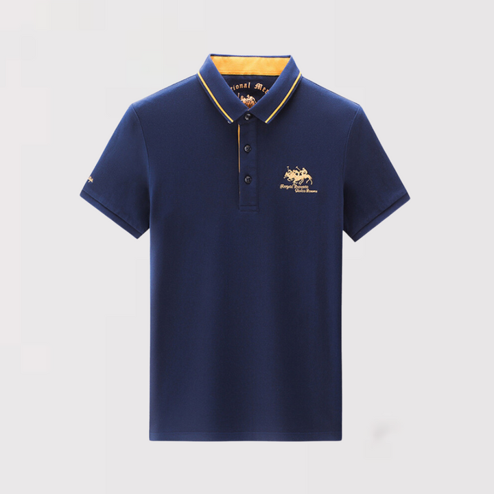 Markus Berlin Herren Elegantes Poloshirt in schmaler Passform, Vorderansicht
