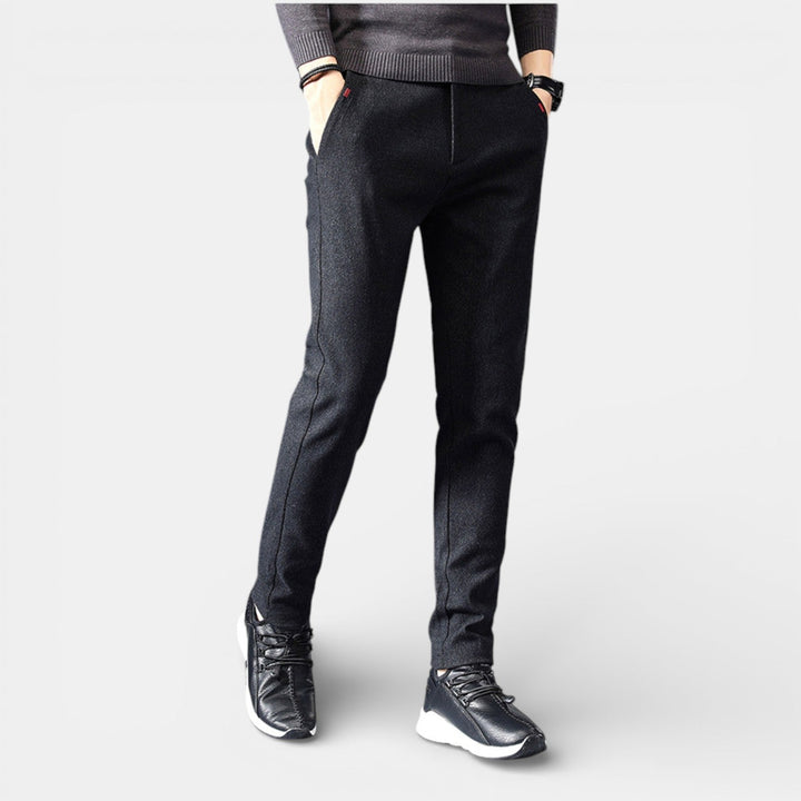 Markus Berlin Herren Schlanke Tapered-Hose, Vorderansicht