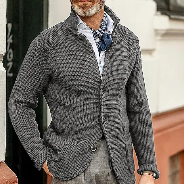 Markus Berlin Herren Strickcardigan, Vorderansicht