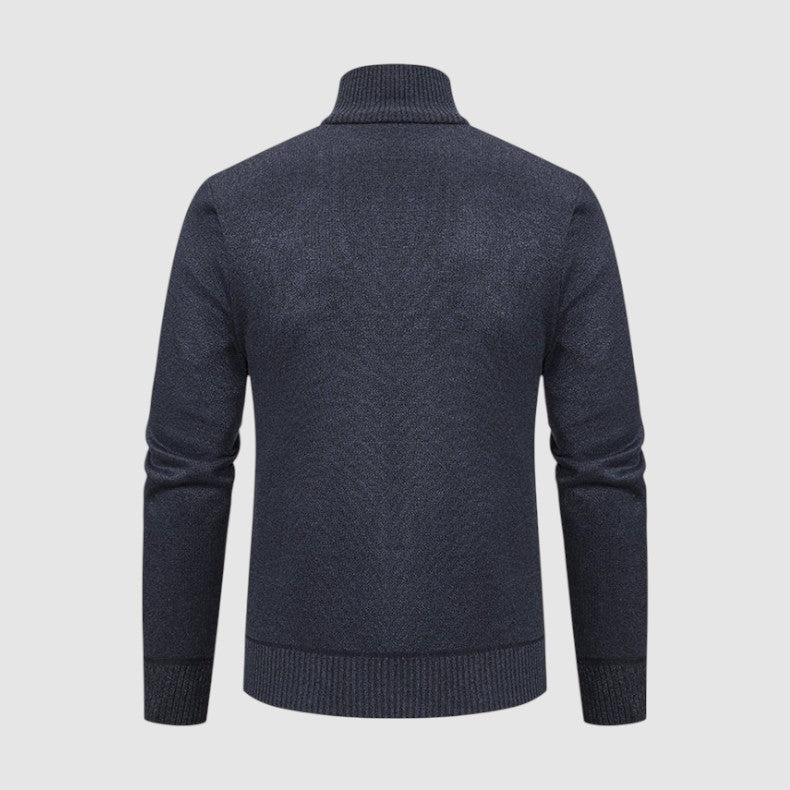 Markus Berlin Herren Strickjacke mit Muster, Vorderansicht