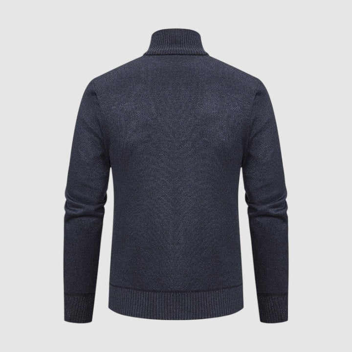 Markus Berlin Herren Strickjacke mit Muster, Vorderansicht