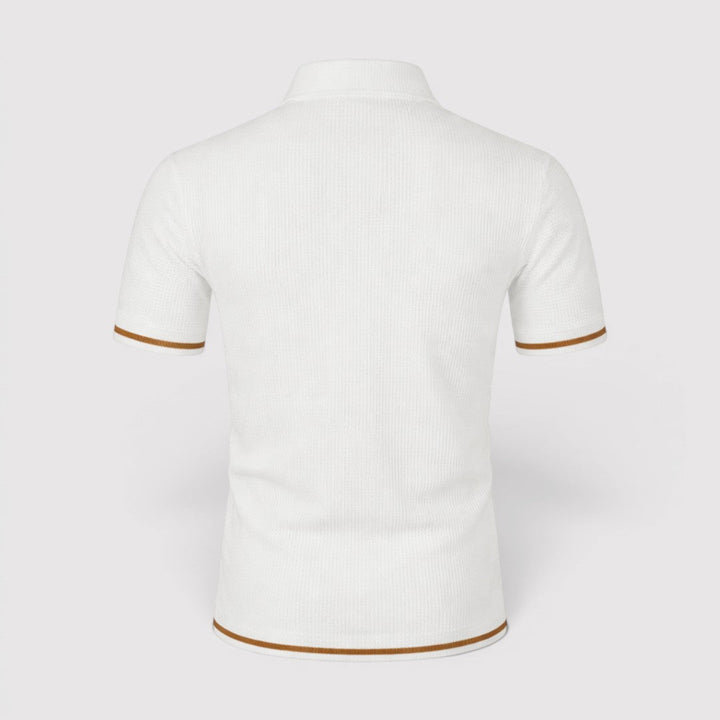 Markus Berlin Herren Poloshirt mit Waffelstruktur, Vorderansicht