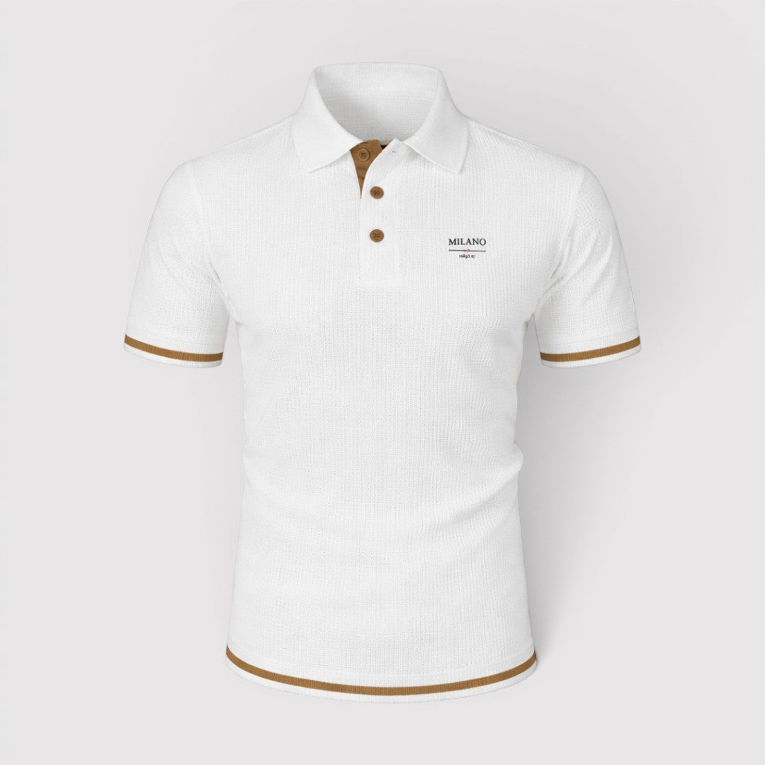 Markus Berlin Herren Poloshirt mit Waffelstruktur, Vorderansicht