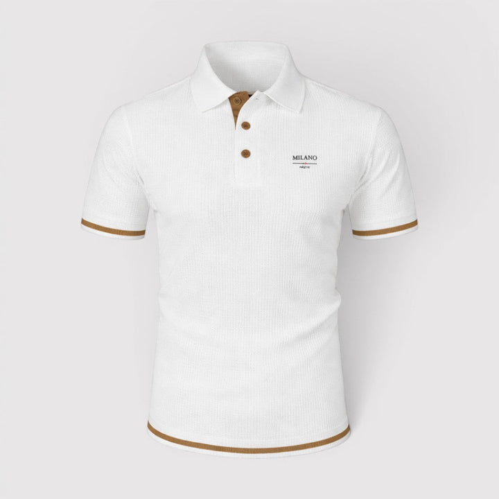 Markus Berlin Herren Poloshirt mit Waffelstruktur, Vorderansicht