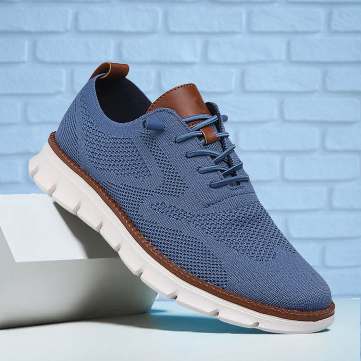 Markus Berlin Herren Sneaker Blau/Weiß, Vorderansicht