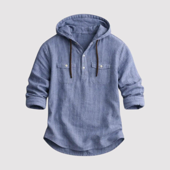 Markus Berlin Herren Hoodie-Hemd, Vorderansicht