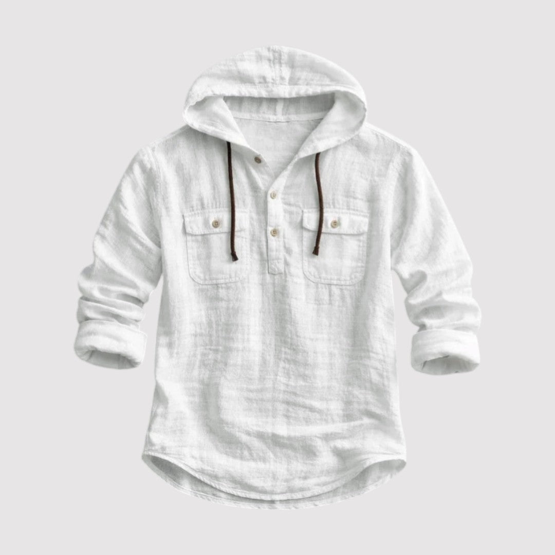 Markus Berlin Herren Hoodie-Hemd, Vorderansicht