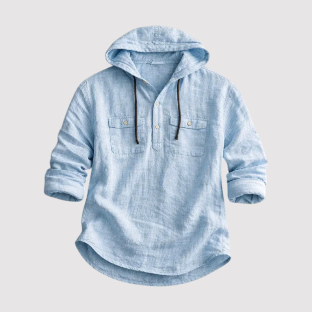 Markus Berlin Herren Hoodie-Hemd, Vorderansicht