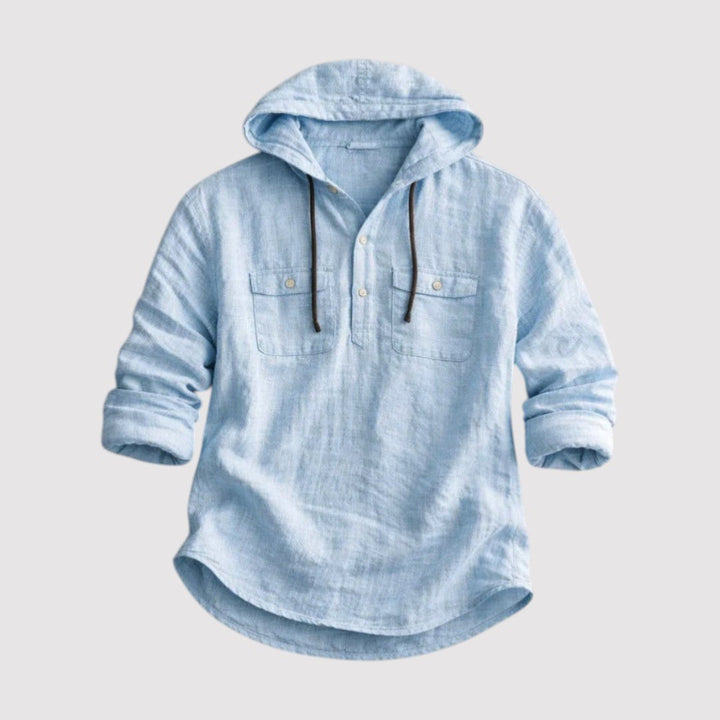 Markus Berlin Herren Hoodie-Hemd, Vorderansicht