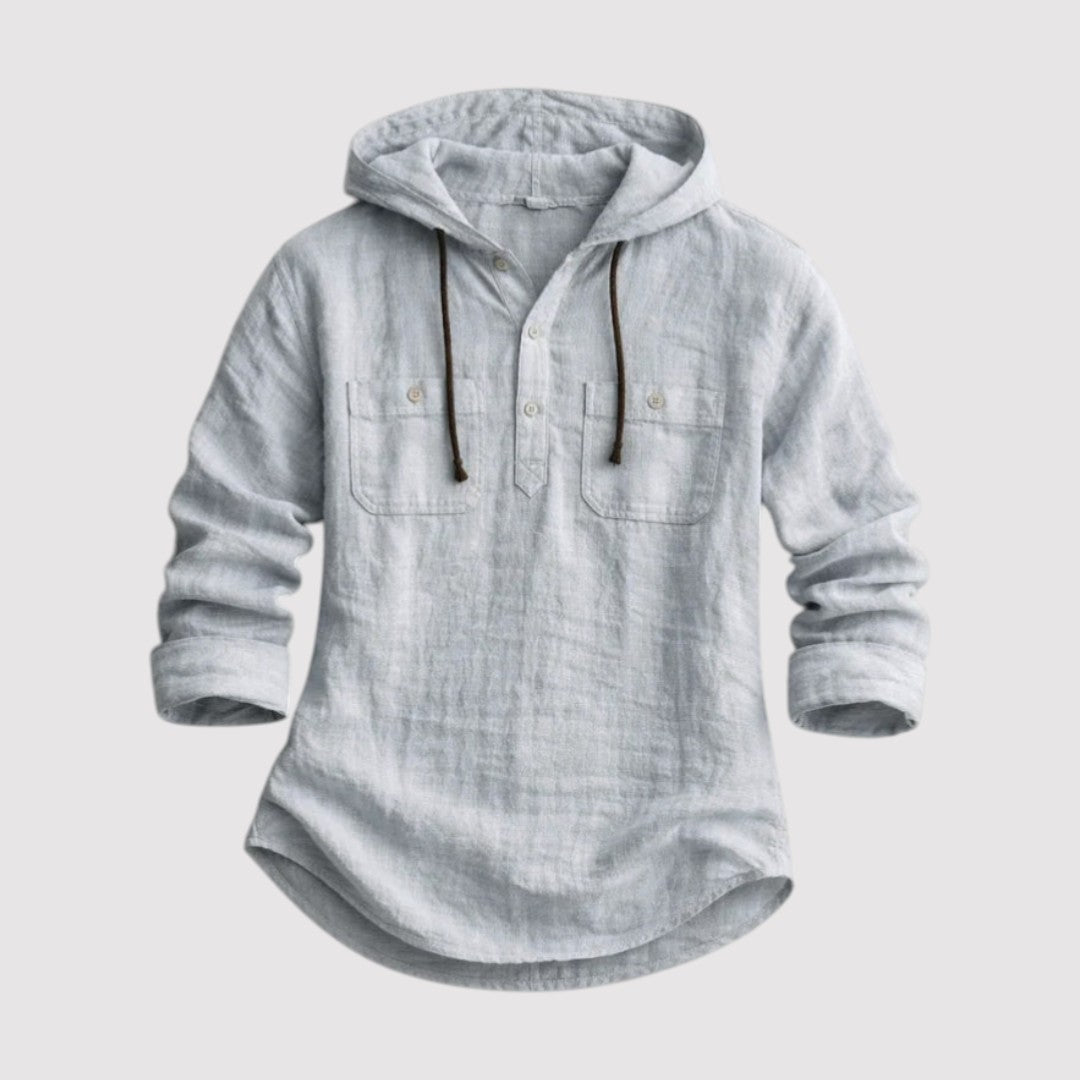 Markus Berlin Herren Hoodie-Hemd, Vorderansicht