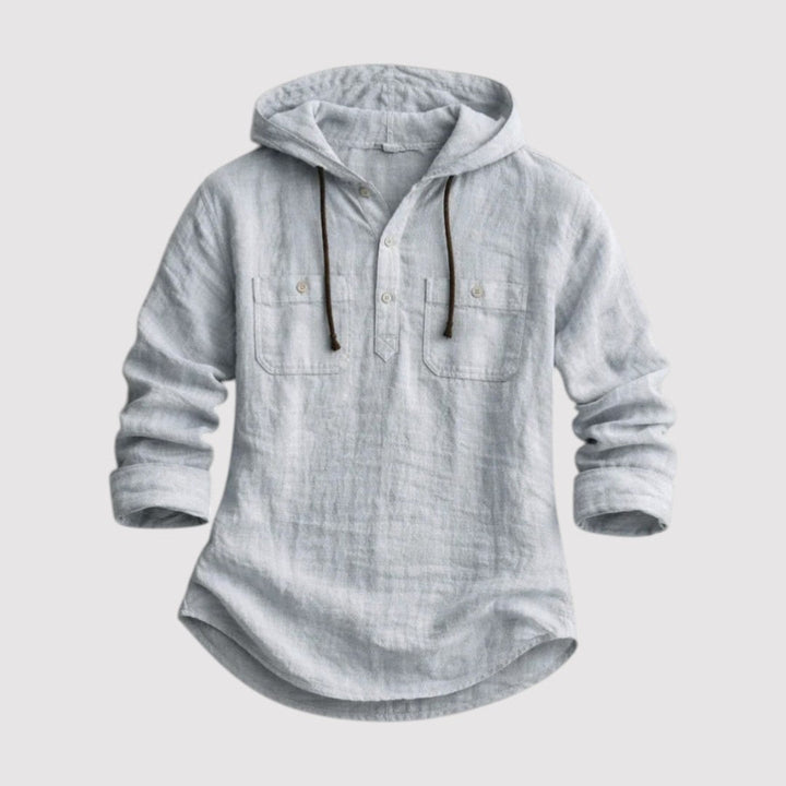 Markus Berlin Herren Hoodie-Hemd, Vorderansicht