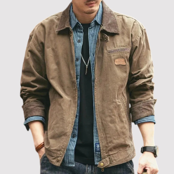 Markus Berlin Herren Vintage-Cargojacke, Vorderansicht