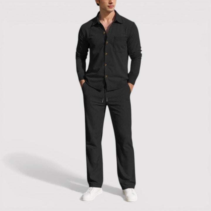 Markus Berlin Herren Hemd-Hosen-Set, Vorderansicht
