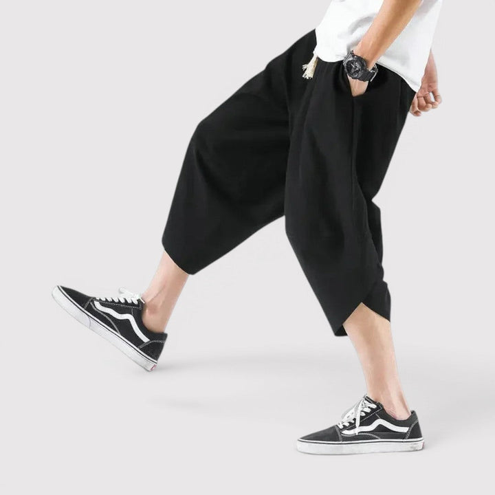Markus Berlin Herren Weite Cropped-Hose, Vorderansicht