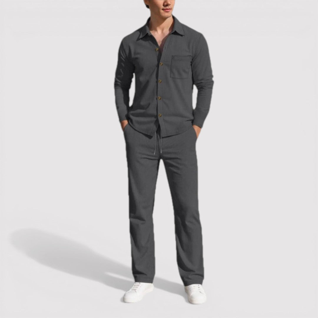 Markus Berlin Herren Hemd-Hosen-Set, Vorderansicht