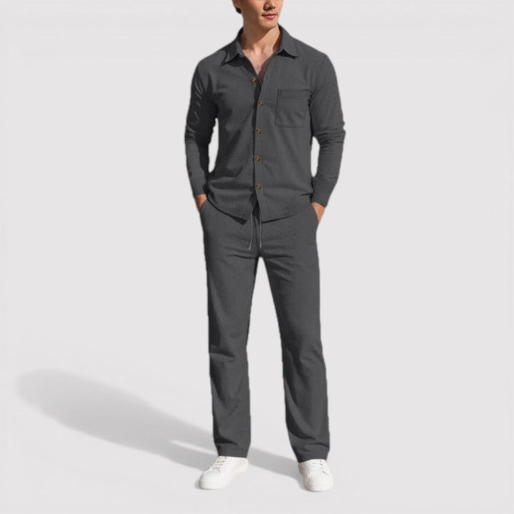 Markus Berlin Herren Hemd-Hosen-Set, Vorderansicht