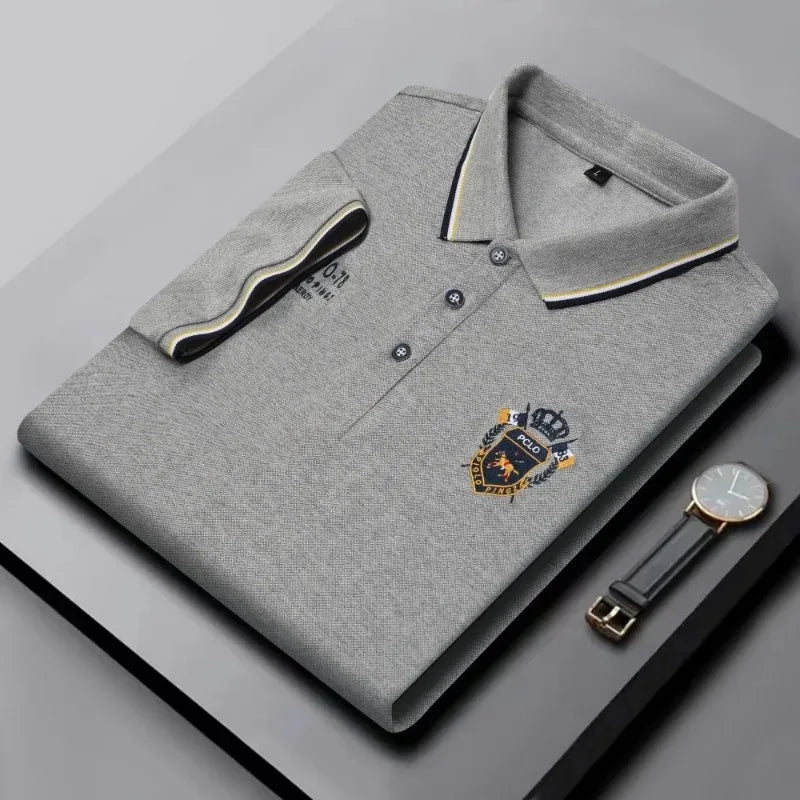 Markus Berlin Herren Edles Poloshirt mit körpernaher Passform, Vorderansicht