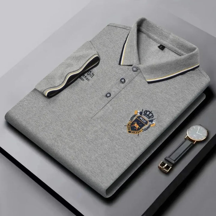 Markus Berlin Herren Edles Poloshirt mit körpernaher Passform, Vorderansicht
