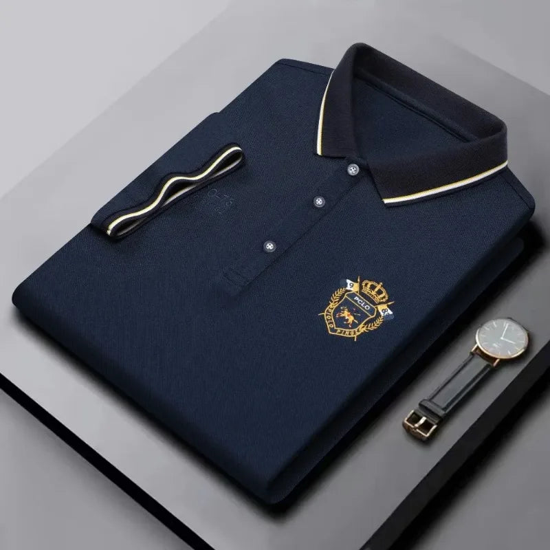 Markus Berlin Herren Edles Poloshirt mit körpernaher Passform, Vorderansicht