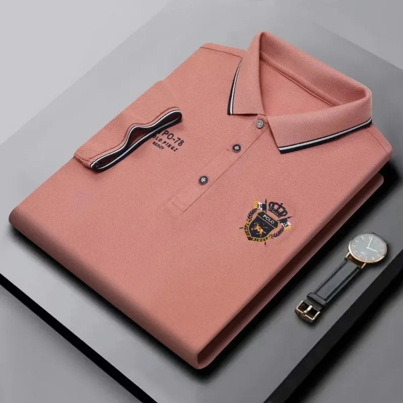 Markus Berlin Herren Edles Poloshirt mit körpernaher Passform, Vorderansicht