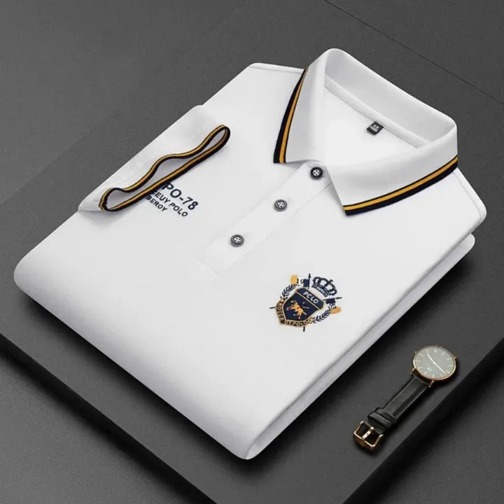 Markus Berlin Herren Edles Poloshirt mit körpernaher Passform, Vorderansicht