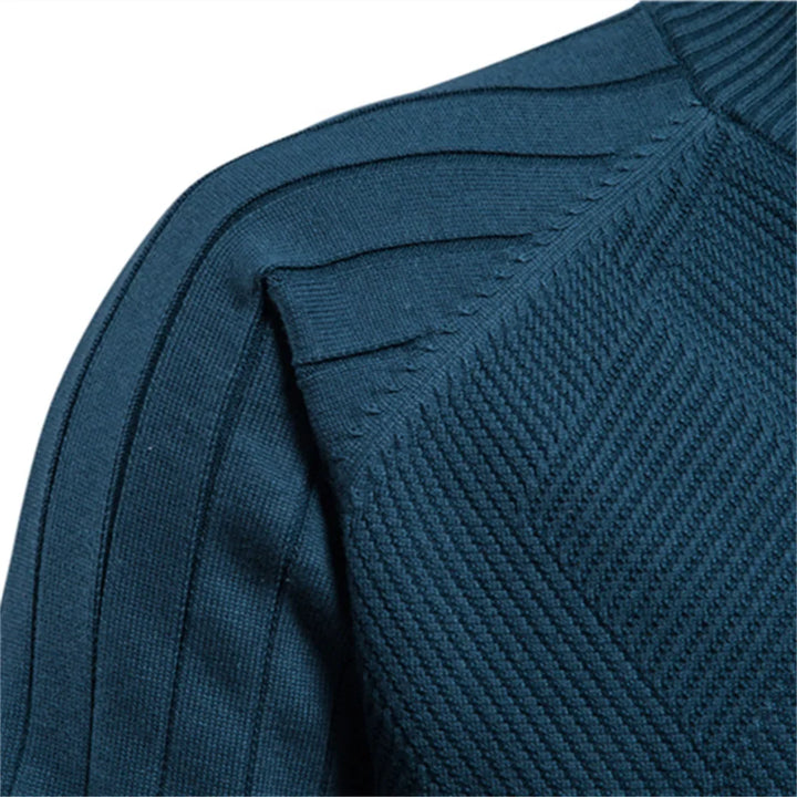 Markus Berlin Herren Strickjacke mit Reißverschluss, Vorderansicht