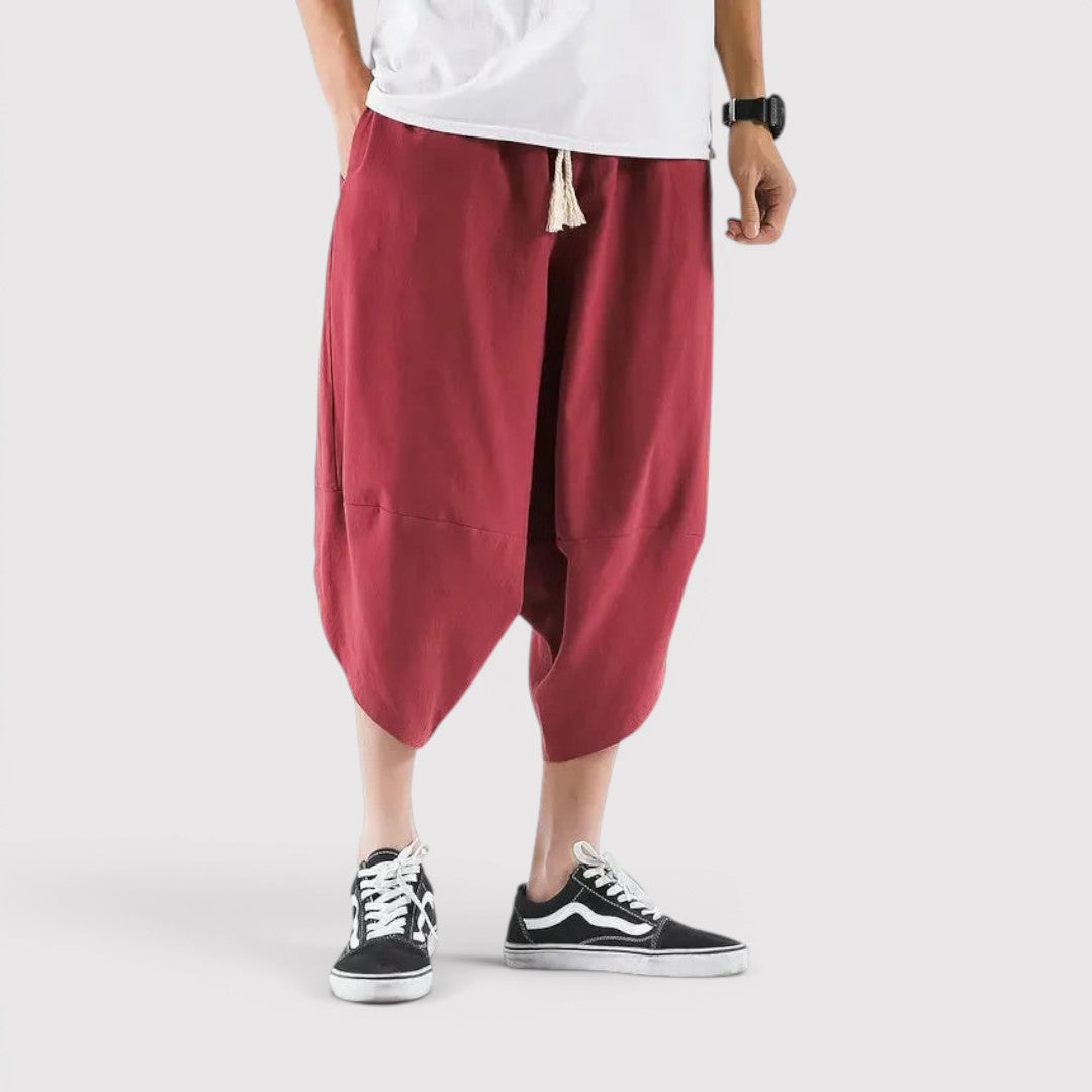 Markus Berlin Herren Weite Cropped-Hose, Vorderansicht