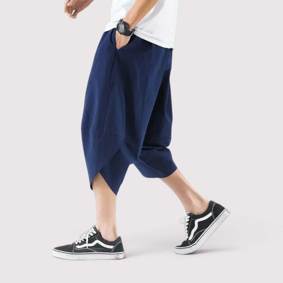 Markus Berlin Herren Weite Cropped-Hose, Vorderansicht