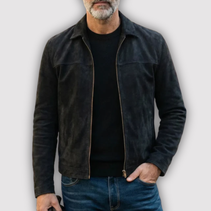 Markus Berlin Herren Jacke mit glattem Finish, Vorderansicht