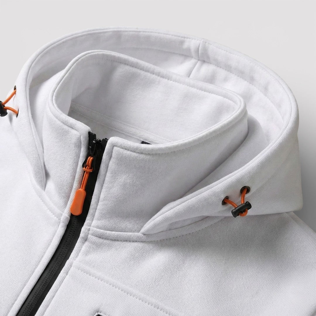 Markus Berlin Herren Zip-Hoodie mit Kapuze, Vorderansicht