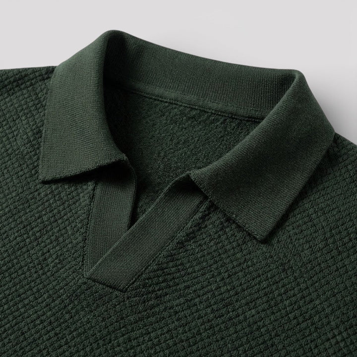 Markus Berlin Herren Poloshirt ohne Knopfleiste, Vorderansicht