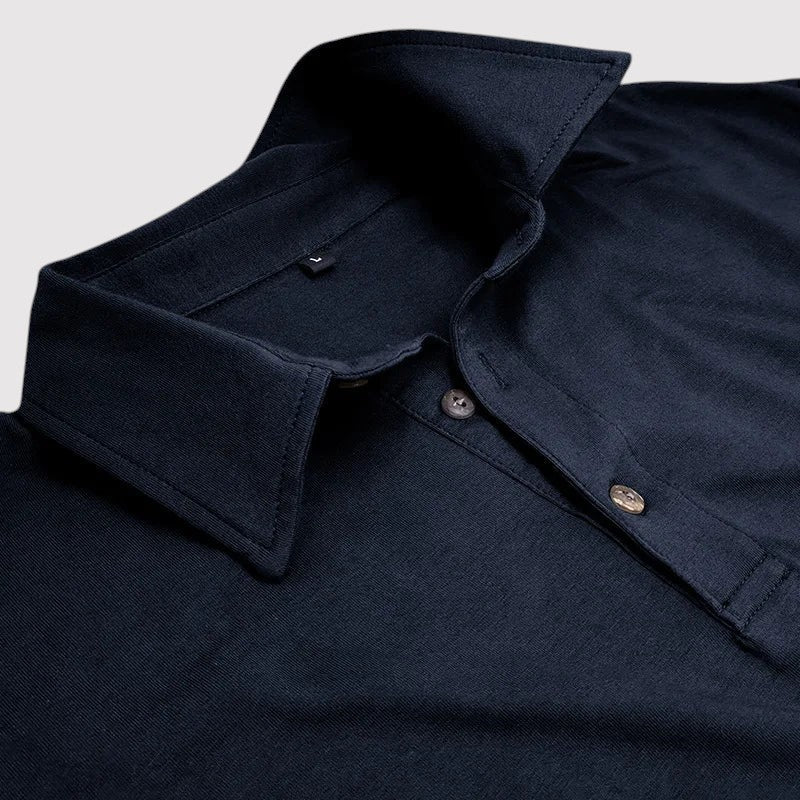 Markus Berlin Herren Langarm-Poloshirt, Vorderansicht