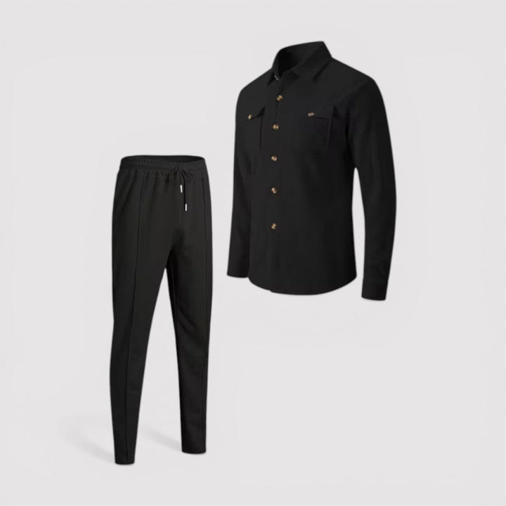 Markus Berlin Herren Hemd-Hosen-Set, Vorderansicht