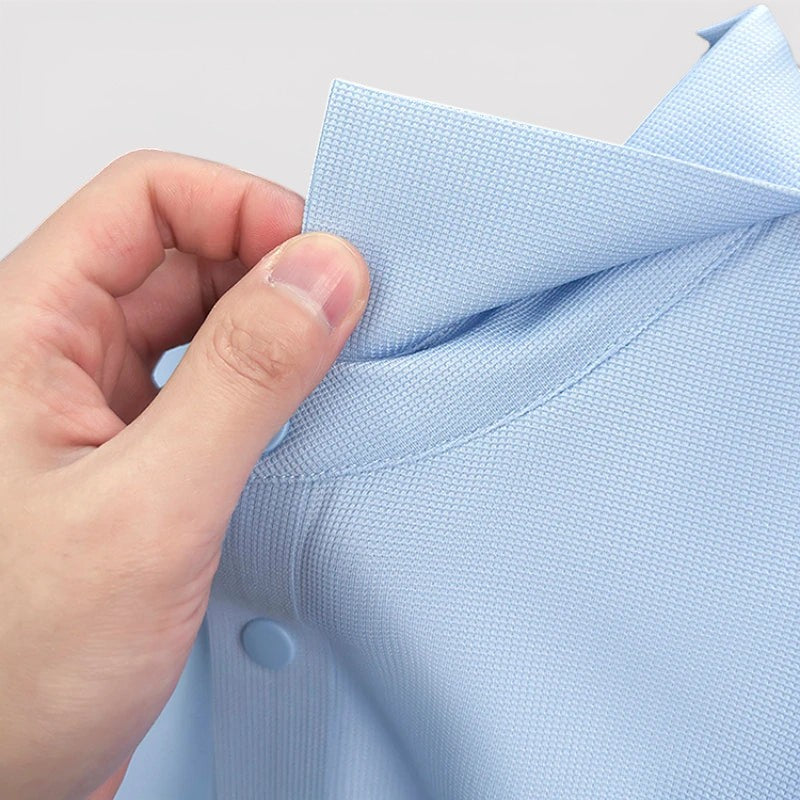 Markus Berlin Herren Poloshirt mit wabenartiger Struktur, Vorderansicht