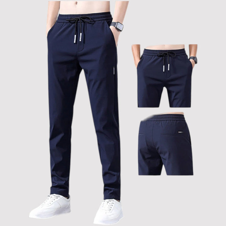 Markus Berlin Herren Stretch-Tapered-Hose, Vorderansicht