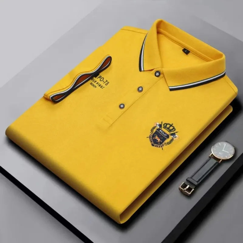 Markus Berlin Herren Edles Poloshirt mit körpernaher Passform, Vorderansicht
