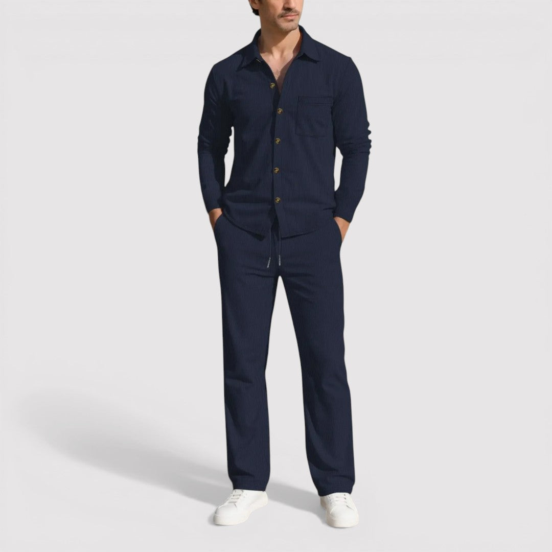 Markus Berlin Herren Hemd-Hosen-Set, Vorderansicht