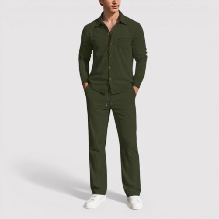 Markus Berlin Herren Hemd-Hosen-Set, Vorderansicht