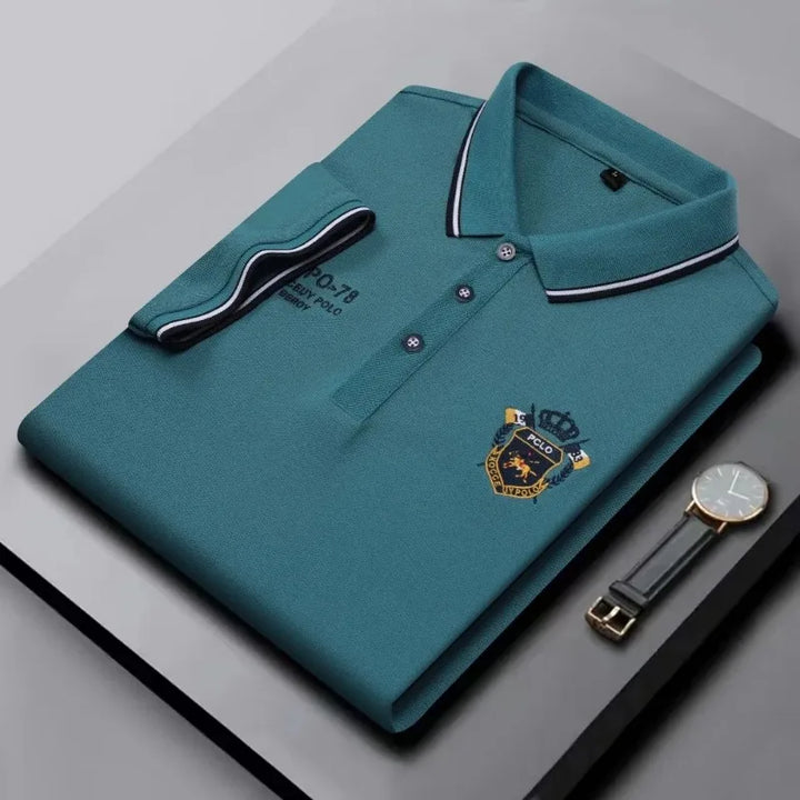 Markus Berlin Herren Edles Poloshirt mit körpernaher Passform, Vorderansicht
