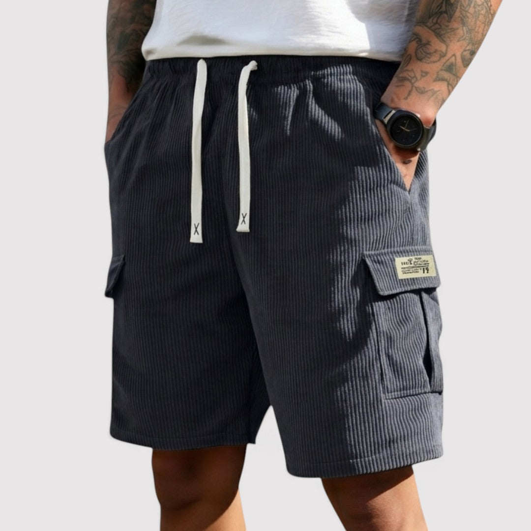 Markus Berlin Herren Rippstrick-Shorts, Vorderansicht