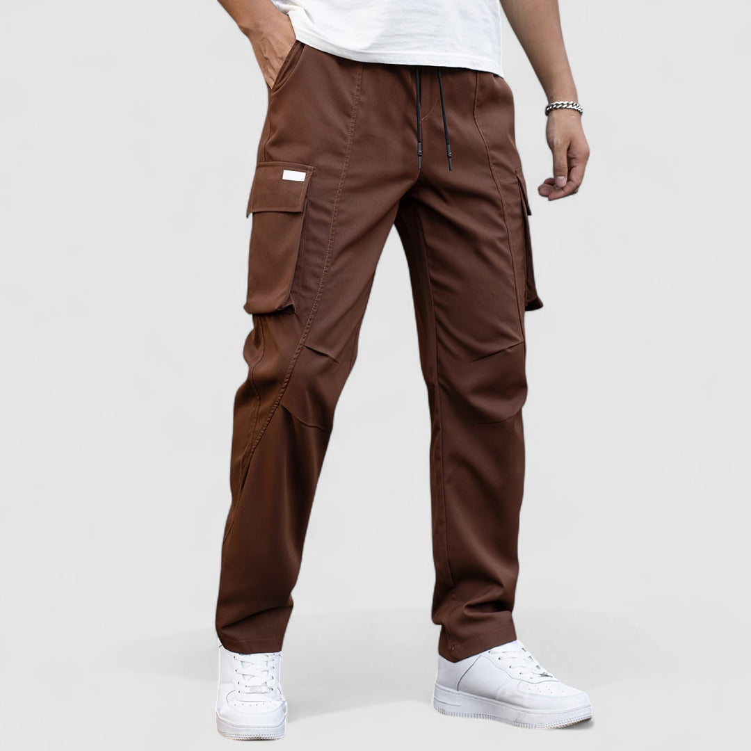 Markus Berlin Herren Wasserdichte Stretch-Cargohose, Vorderansicht