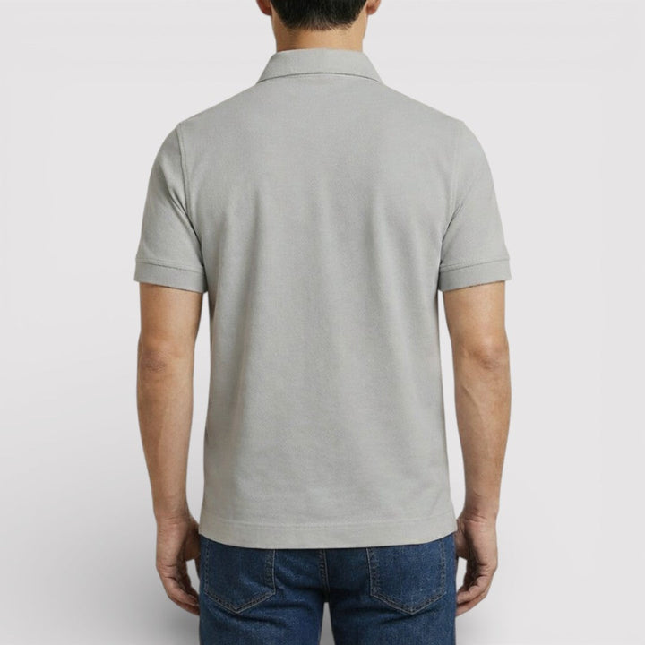 Markus Berlin Herren Zip-Poloshirt, Vorderansicht
