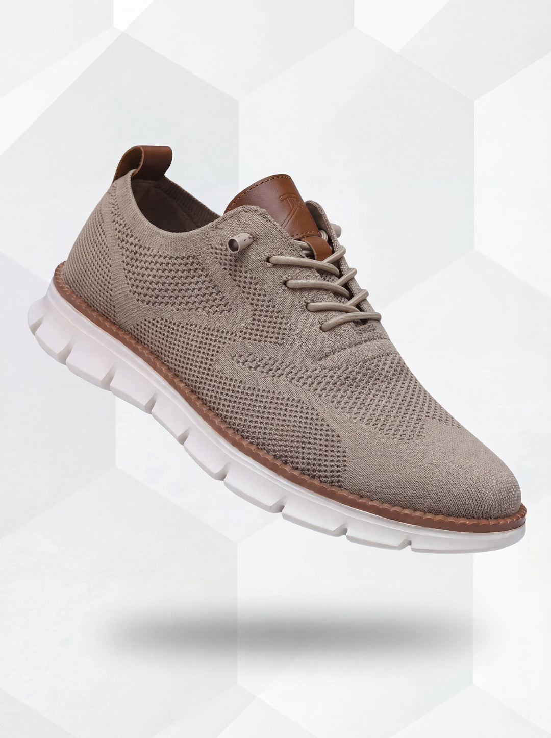 Markus Berlin Herren Sneaker Khaki/Weiß, Vorderansicht