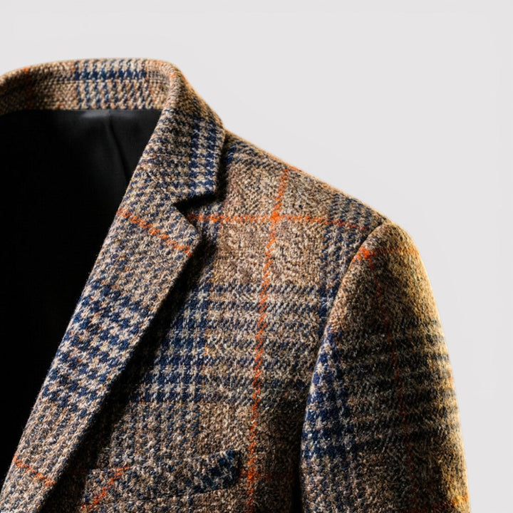 Markus Berlin Herren karierter Blazer, Vorderansicht